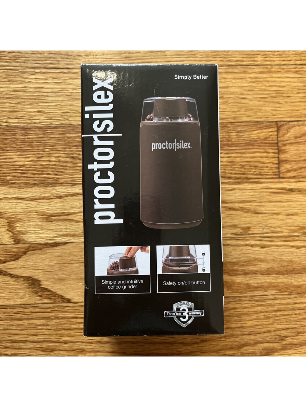 Proctor Silex Electric Coffee Grinder Stainless SteeL blades 12 cups Brown